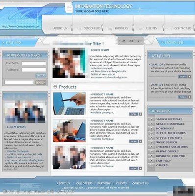 未来信息技术产品网页模板 引领数字体验新纪元